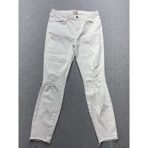 Lagence Pants Womens 30x26 White Skinny Hight Rise Stretch Casual Preppy Tag 29